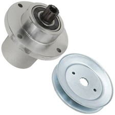 783506 / 604664 54" Deck Spindle with 5.78" OD Pulley for Hustler RD Fastrak