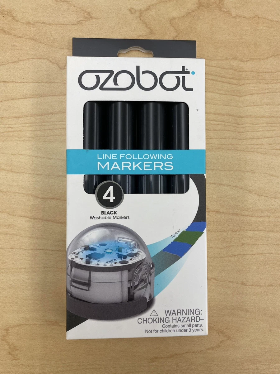 Ozobot Black Code Markers 4-Pack Black Washable