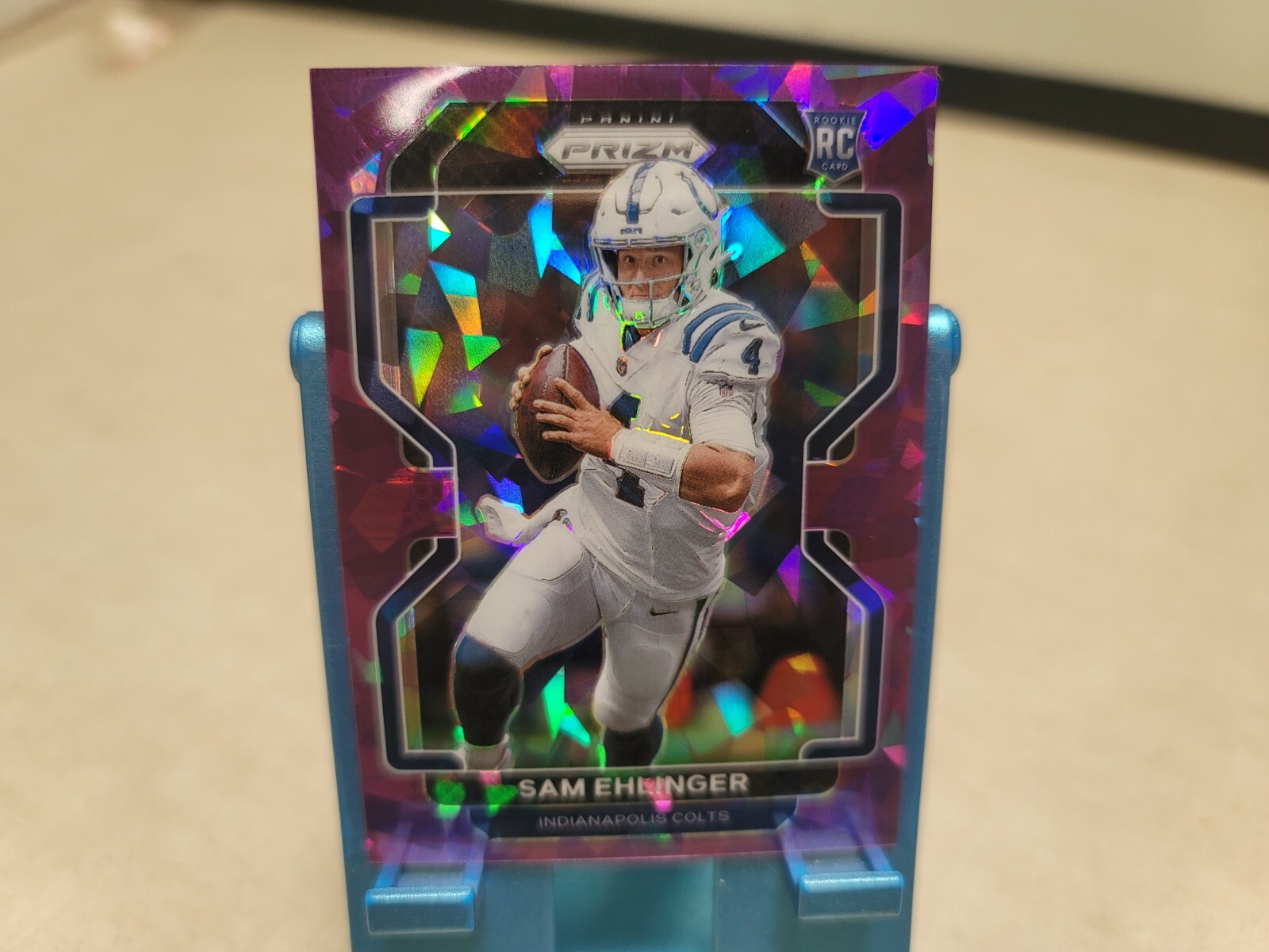 2021 Panini Prizm Sam Ehlinger Purple Ice Prizm Rookie RC /225 t8805