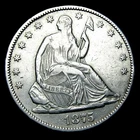 1875-CC Seated Liberty Half Dollar Silver Coin ---- Nice Coin ---- #083F