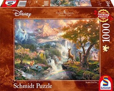 たっすん様確認用 Schmidt Spiele Puzzle 59486 - Thomas Kinkade, Disney Bambi, 1.000