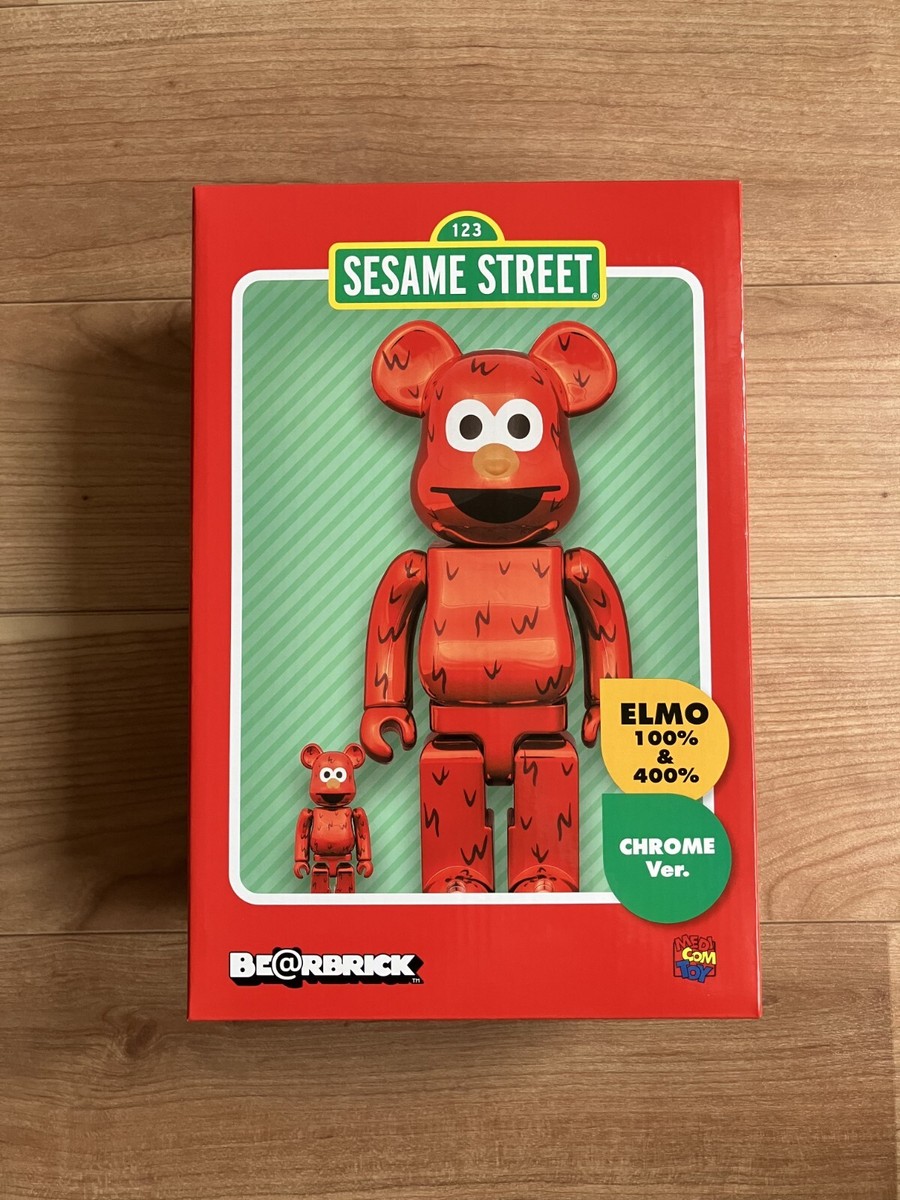 MEDICOM TOY BE@RBRICK ELMO CHROME Ver. 100％ & 400％ SESAME