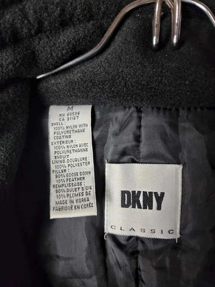 Chaqueta DKNY Mujer M Plumón de Ganso Cremallera Completa Clima Esquí Nieve Fría Foto 4 de 4