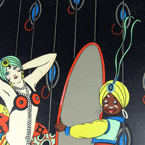Art Deco Art Lithograph Orient Lady Mata Hari Oriental Woman Art 1930s - Picture 9 of 12