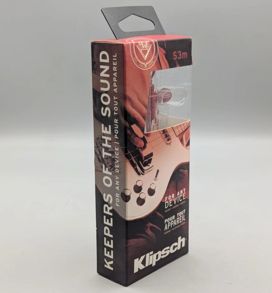 New Klipsch Image S3M Wired Ear Buds Headphones Red - Image 2 of 4