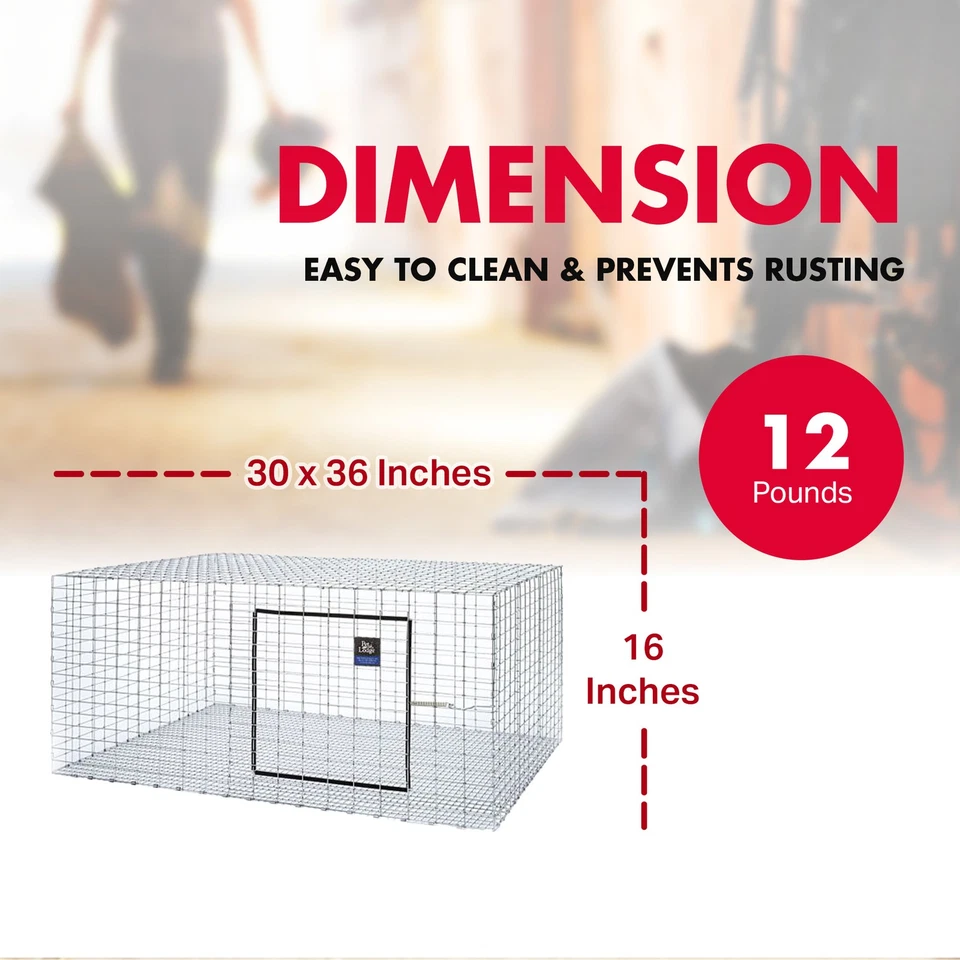 Little Giant Wire Rabbit Hutch Pet Lodge com corpo galvanizado e protetores de porta - Imagem 3 de 4