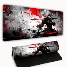  Large Anime Mouse Pad Large Anime-Inspired Girl with Sword Mouse Pad Non-Sli