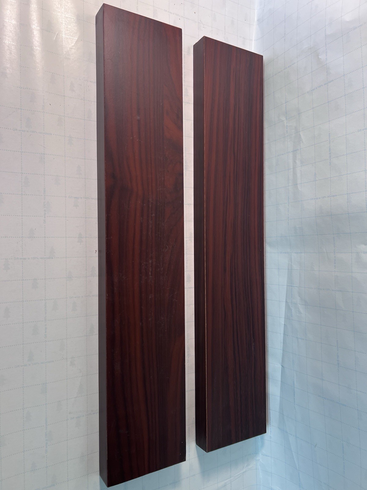 Pair Of Floating Wooden Wall Shelves Maple Finish 23 3/4 Inch Long