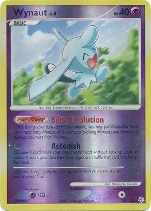 Wynaut - 42/130 - Pokemon Diamond & Pearl Reverse Holo Rare LP