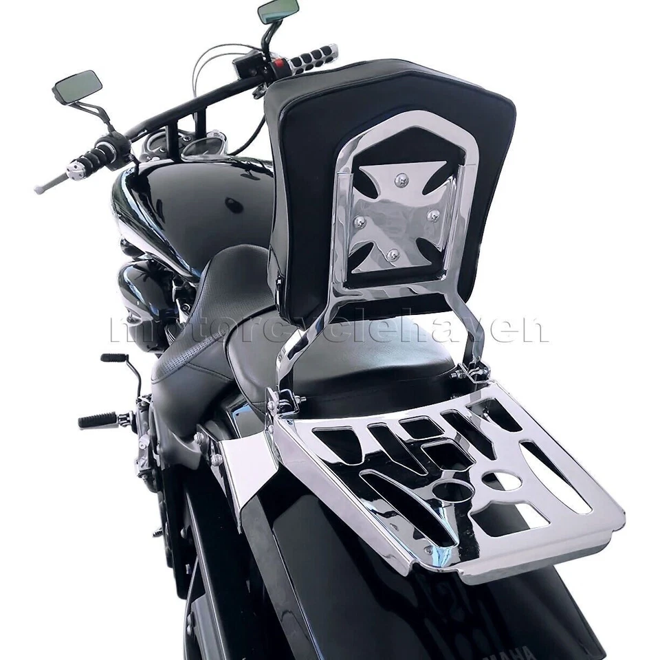 Yamaha Road Star Warrior XV1700 2002-UP barra Sissy respaldo con portaequipajes Foto 4 de 4