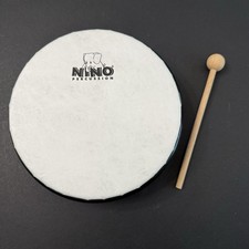 Nino Percussion Blue Hand Drum Child's Kids Percussion Instrument w/ Mallet 8&rdquo;