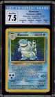 Pokemon Blastoise Base Set "4th Print" 1999-2000 Holo Rare #2 CGC 7.5