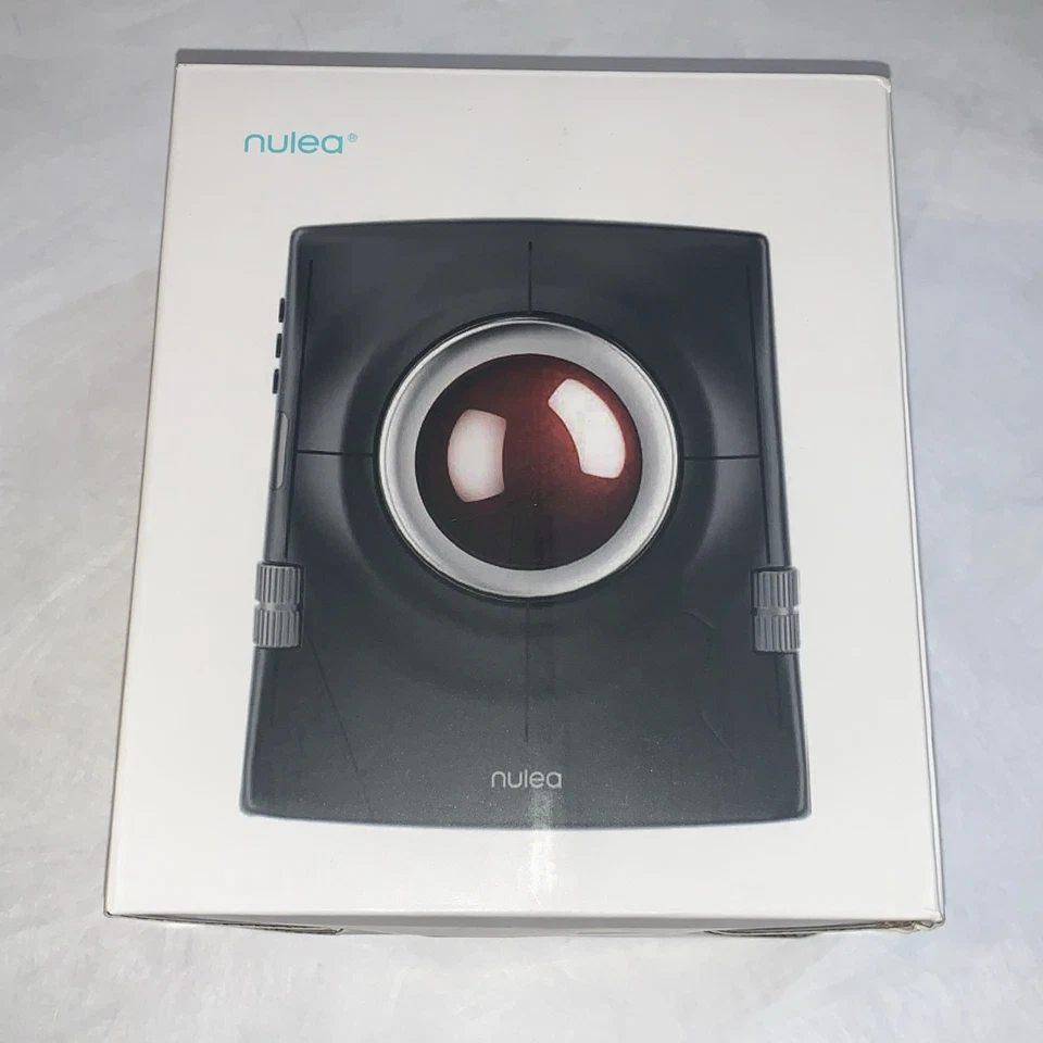 Nulea M512 Wireless Trackball Mouse Ergonomic 55mm Ambidextrous 1600 DPI BT Red - Image 3 of 4