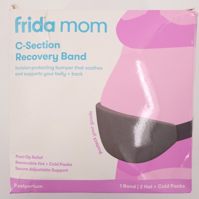 Frida Mom C Section Recovery Belly Band Postpartum Binder 2 Hot + Cold Packs
