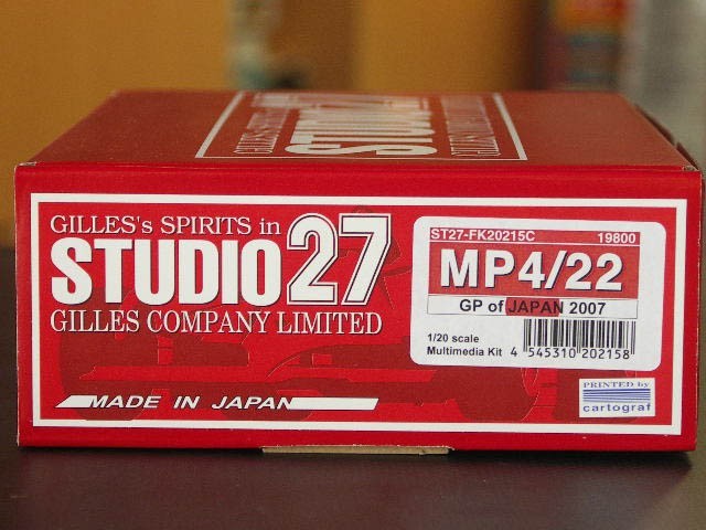 STUDIO27 Multimedia kit 1/20 McLaren MP 4/22 CANADA ＆ USA GP 2007