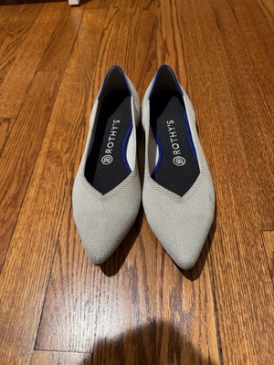 Rothy's Gray Pointy Ballet Flat Shoes Women Size 9.5