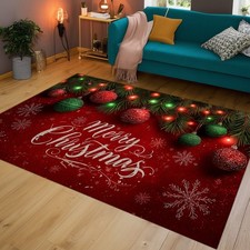 Merry Christmas Rug, Christmas Rug, Christmas Decor Rug, Christmas Area Rug