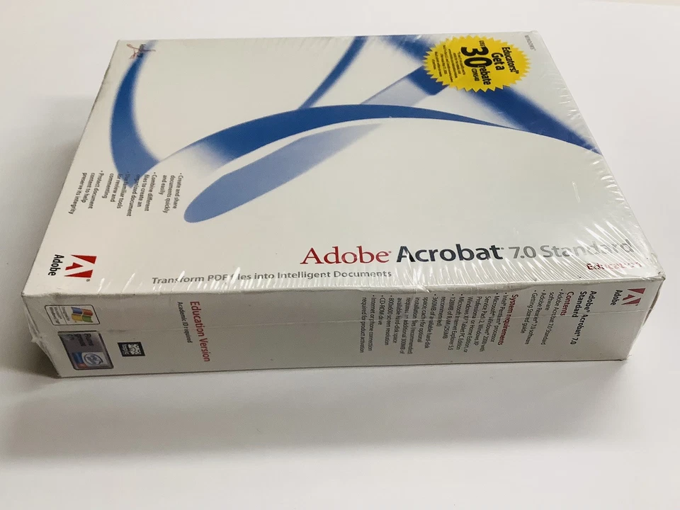 "BRAND NEW" Adobe Acrobat 7.0 Standard Education (Windows) SEALED FREE SHIPPING - Image 3 of 4