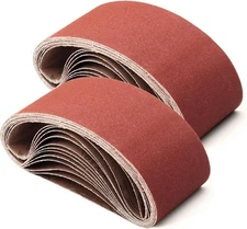 24Pcs 4x21-Inch Sanding Belts,Craftsman Belt Assortment 4x21 inch 
