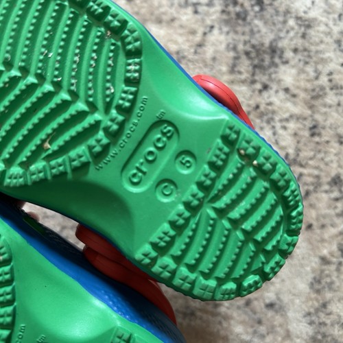 CROCS x PJ Masks Unisex Youth Size 5 C Blue/Green W/straps On Back - Picture 9 of 9