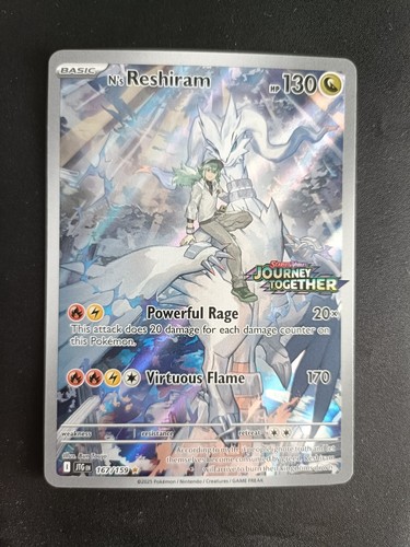 Pokemon Card N's Reshiram 167/159 STAMPED Journey Together Near Mint
