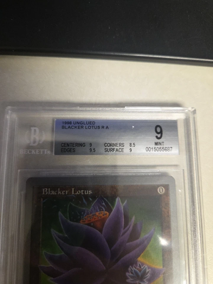 BLACKER LOTUS MTG Unglued BGS 9 MINT RARE Artifact 1998 Christopher Rush Art - Image 3 of 4