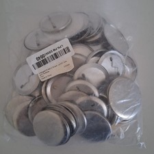 50 Sets Metal Blank Button Badge Parts Vinyl Shell and Pin Back 2.16"
