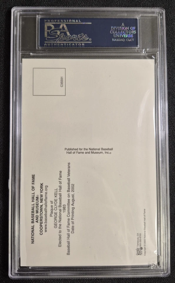 George Kell Autograph Hall Of Fame Plaque PSA Certified - Image 3 of 4