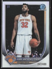 2025-26 Bowman Refractor Karl-Anthony Towns /499 New York Knicks #BCV-64