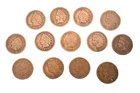 Indian Head Penny Lot of 13 Coins 1896-1908 US One Cent Vintage Collection