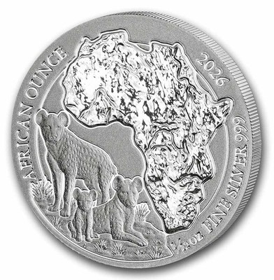 2026 Rwanda 1/12 oz Silver African Ounce Spotted Hyena BU | eBay