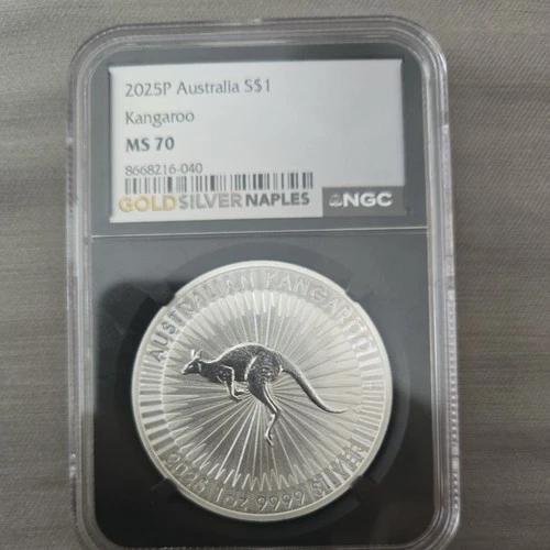 2025P Australia S $1 Kangaroo - 1oz Silver - Slab - NGC MS 70