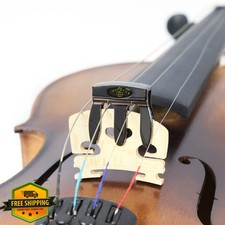 Metal Violin Mute Practice Silencer for 1/2, 3/4, 4/4 Violin Black
