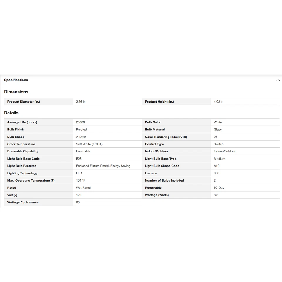 3pk Ecosmart 60W Bombilla LED A19 Regulable CEC Vidrio Esmerilado Blanco Suave Foto 2 de 4