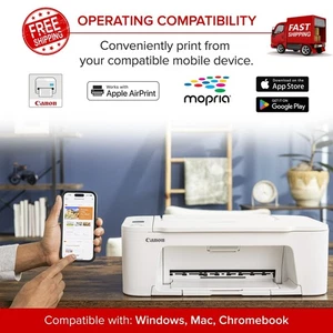 Canon PIXMA TS3722 Wireless All-In-One Printer Print Scan Copy WiFi