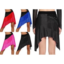 Women Dancewear Flamenco Costume Dance Skirt Tassel Festival Salsa Party Waltz