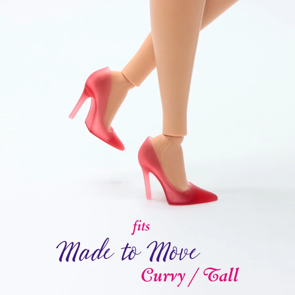 Zapatos de tacón alto clásicos con curvas/altos MTM Seaglass - para Barbie hechos para moverse Foto 2 de 4