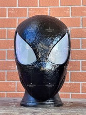 Spider-Man 2 Venom Cosplay Mask FRP Helmet Full Face Black Halloween Prop 1pc
