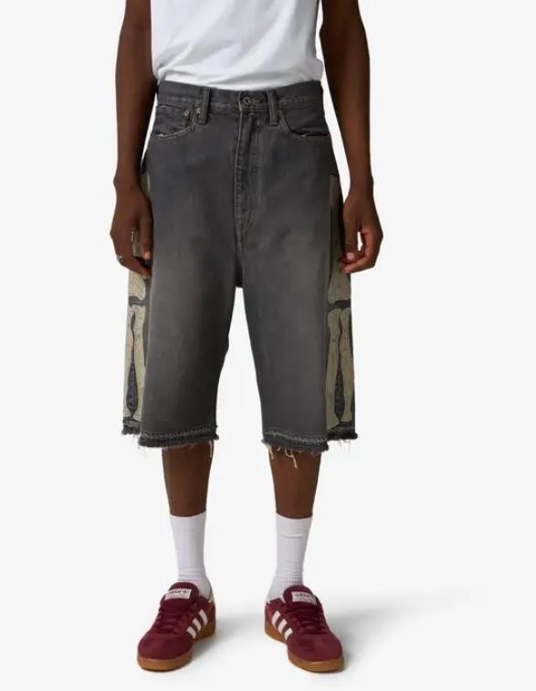 KAPITAL 14oz denim shorts short pants bone Skeleton brand