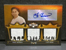 2007 Topps Triple Threads Yogi Berra Signed Auto Jersey/Pants Relic TTRA38 7/9