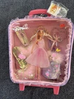Vintage 2004 Mattel Barbie Accessory Glamour Travel Case Rolling Bag 13"x12"x3.5