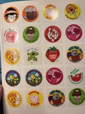 Vintage Sticker Set Trend Glossy Scratch And Sniffs