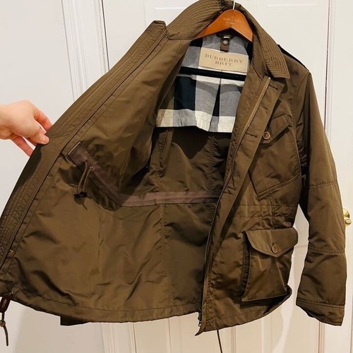 Burberry Brit Military Field Chore Jacket Green Pockets Size XL with Vest - Picture 20 of 24