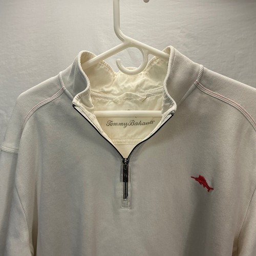 Tommy Bahama 1/4 Zip Pullover Sweatshirt Mock Neck Casual Comfy - 第 5/8 張圖片