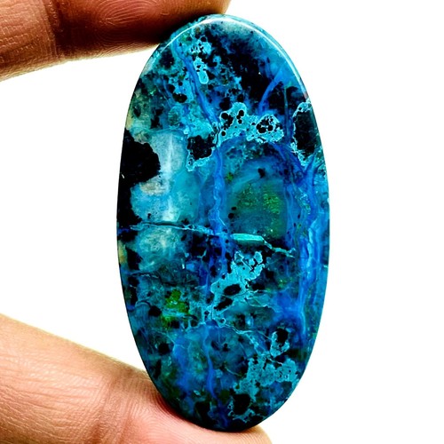 115.45 Cts Natural Malachite Chrysocolla 56.5x29mm Huge Loose Cabochon Gemstone - Picture 2 of 13
