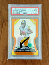 2019 Panini Prizm Diontae Johnson #352 Orange Prizm 246/249 Rookie PSA 10 GEM MT