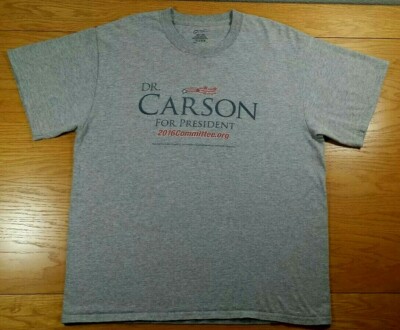 DR. BEN CARSON For President 2016 T-Shirt 90% Cotton 10% Polyester L Men's Large