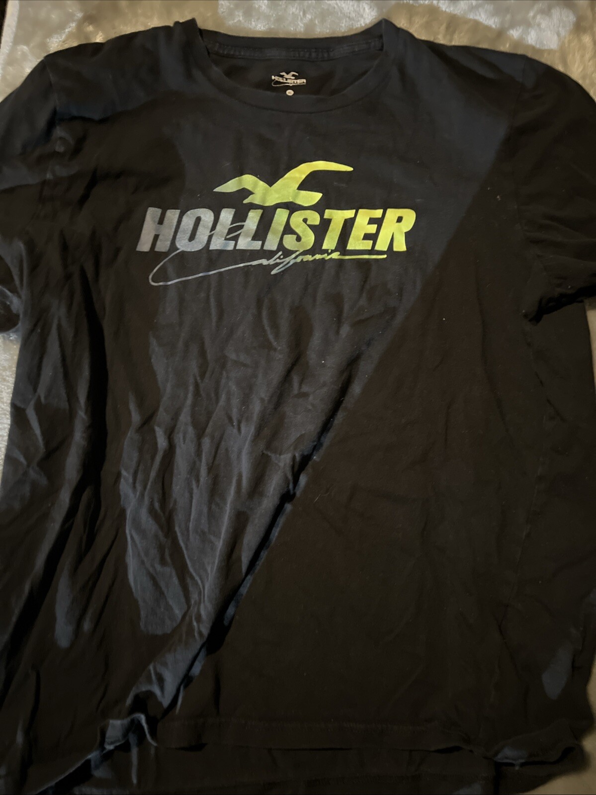 Black Hollister T Shirt Size XL