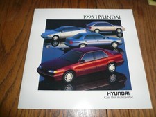 1993 Hyundai Sales Brochure - Vintage - Sonata Elantra Scoupe Excel
