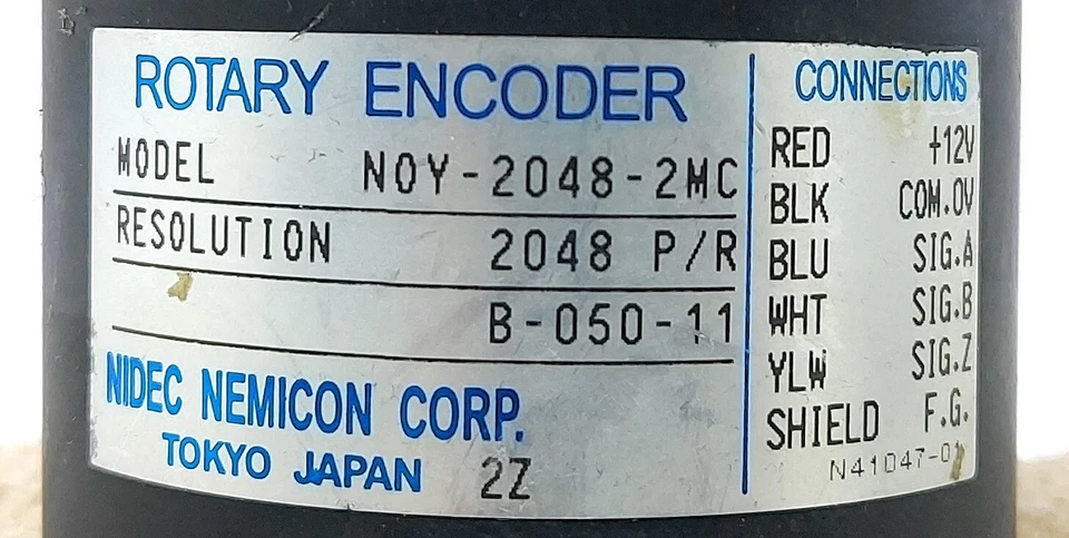 Nidec Nemicon Rotary Encoder N0Y-2048-2MC - Image 2 of 4